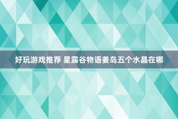 好玩游戏推荐 星露谷物语姜岛五个水晶在哪