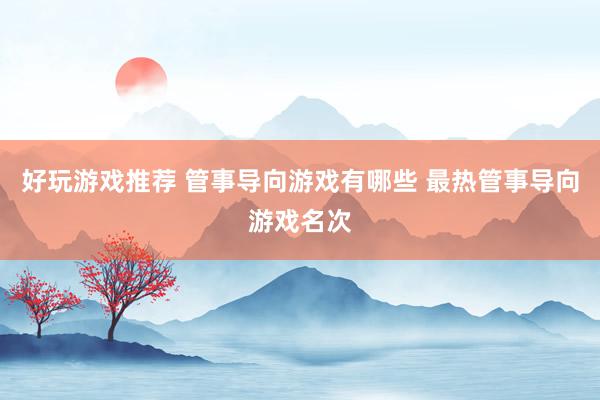 好玩游戏推荐 管事导向游戏有哪些 最热管事导向游戏名次